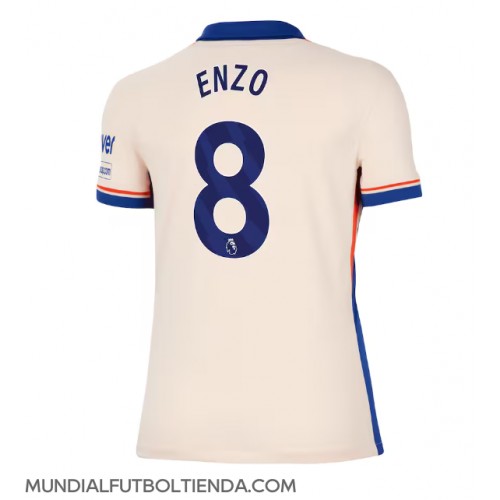 Camiseta Chelsea Enzo Fernandez #8 Segunda Equipación Replica 2024-25 para mujer mangas cortas